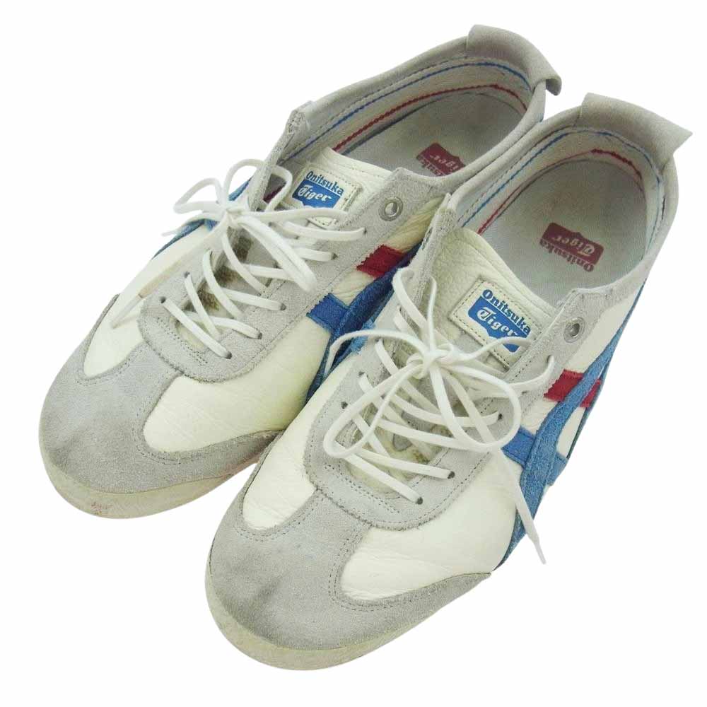 ONITSUKA TIGER オニツカタイガー 1183C015 MEXICO 66 SD メキシコ 66 エスディー スニーカー オフホワイト系 グレー系 25.5cm【中古】