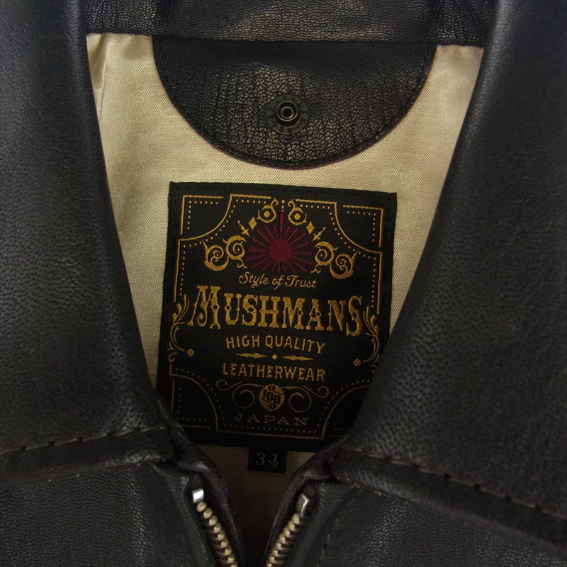 MASHMANS マッシュマンズ 24AW Single Riders Jacket DEFENDER ディフェンダー シングル ライダース ジャケット 着脱式 襟ボア付属 34【新古品】【未使用】【中古】