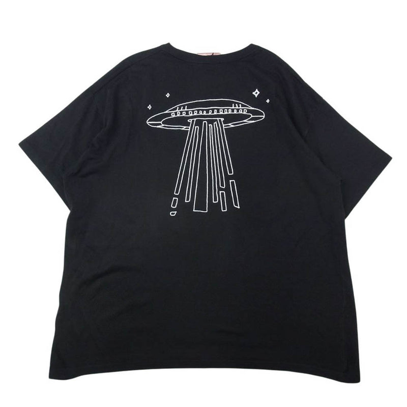 アイニーヂューベイべー Rayon UFO Embroidery TEE Ｔシャツ ブラック系 XL【中古】