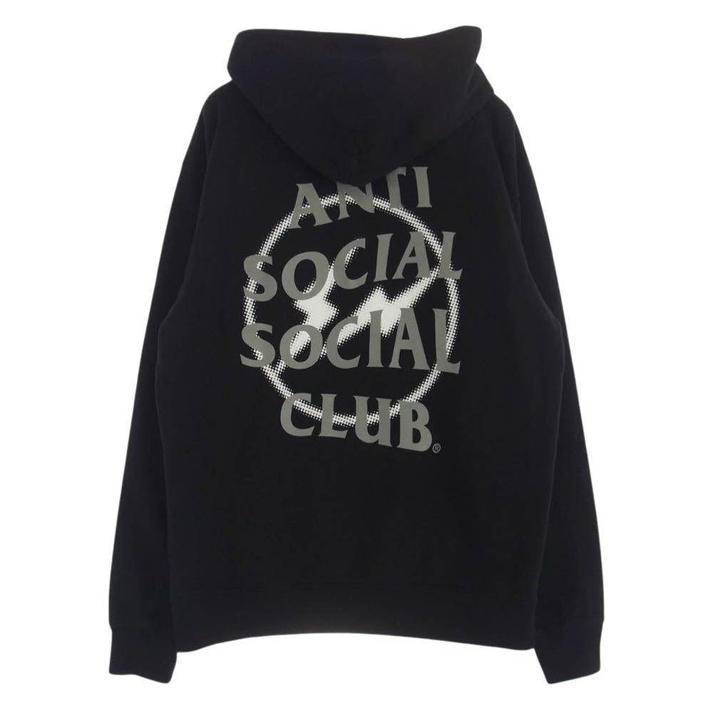 アンチソーシャルソーシャルクラブ × fragment designフラグメントデザイン ASSC Bolt Hoodie ボルト フーディ スウェット パーカー ブラック系 L【中古】