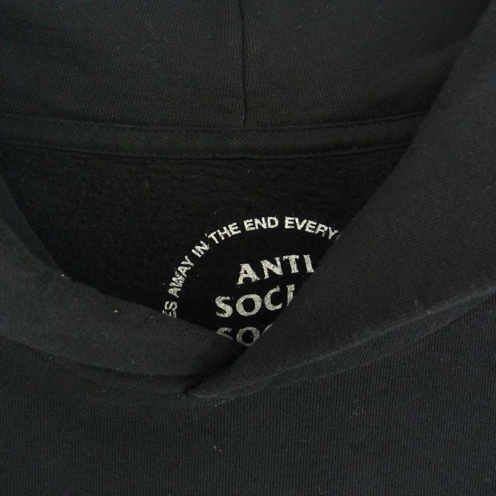 アンチソーシャルソーシャルクラブ × fragment designフラグメントデザイン ASSC Bolt Hoodie ボルト フーディ スウェット パーカー ブラック系 L【中古】