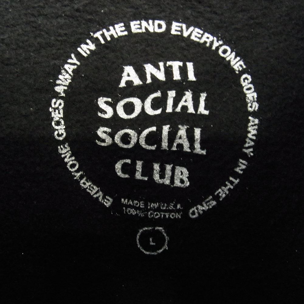 アンチソーシャルソーシャルクラブ × fragment designフラグメントデザイン ASSC Bolt Hoodie ボルト フーディ スウェット パーカー ブラック系 L【中古】