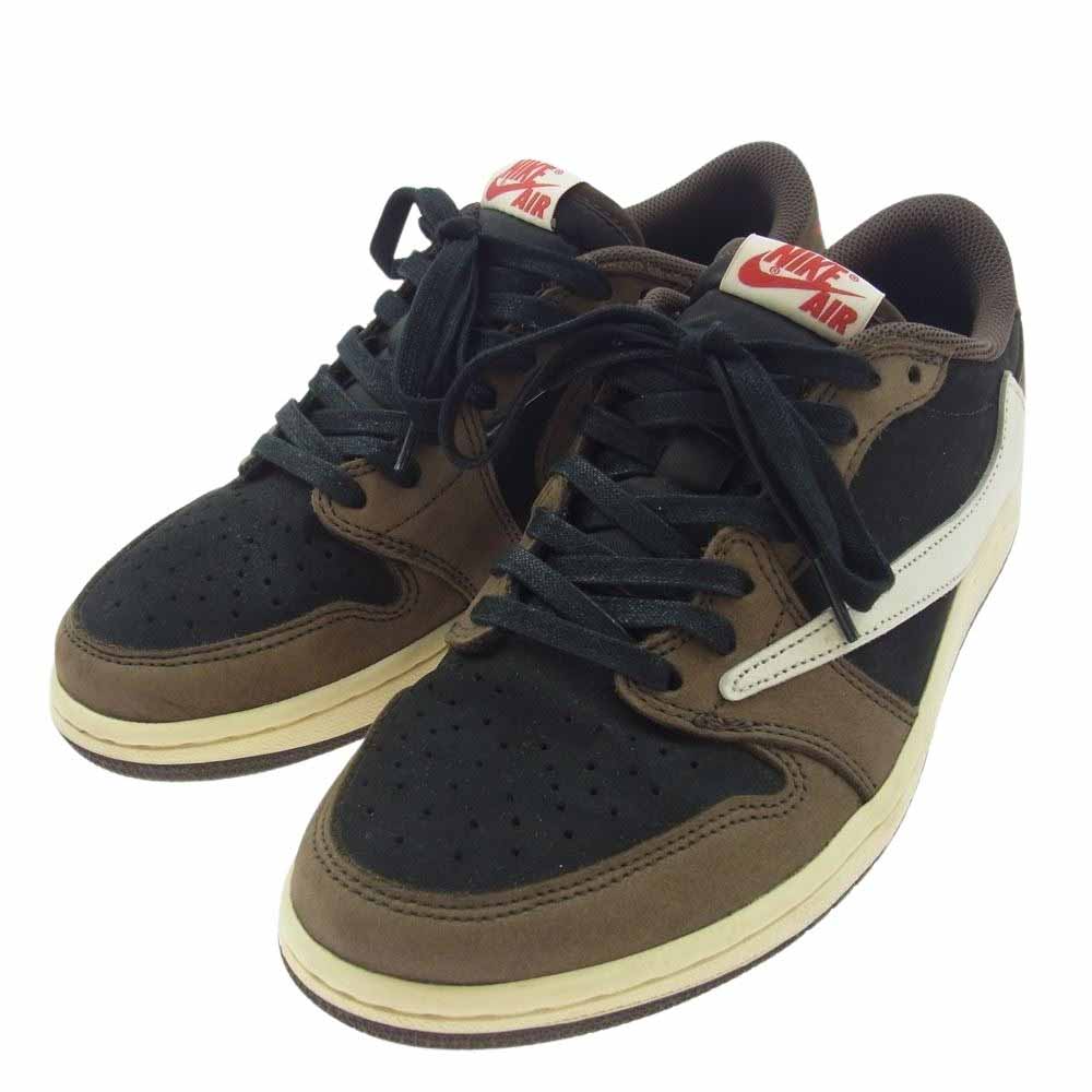 NIKE ナイキ × Travis Scott CQ4277-001 Air Jordan 1 Low OG SP-T トラヴィススコット エアジョーダン1 ロー スニーカー ブラウン系 ブラック系 26cm【中古】