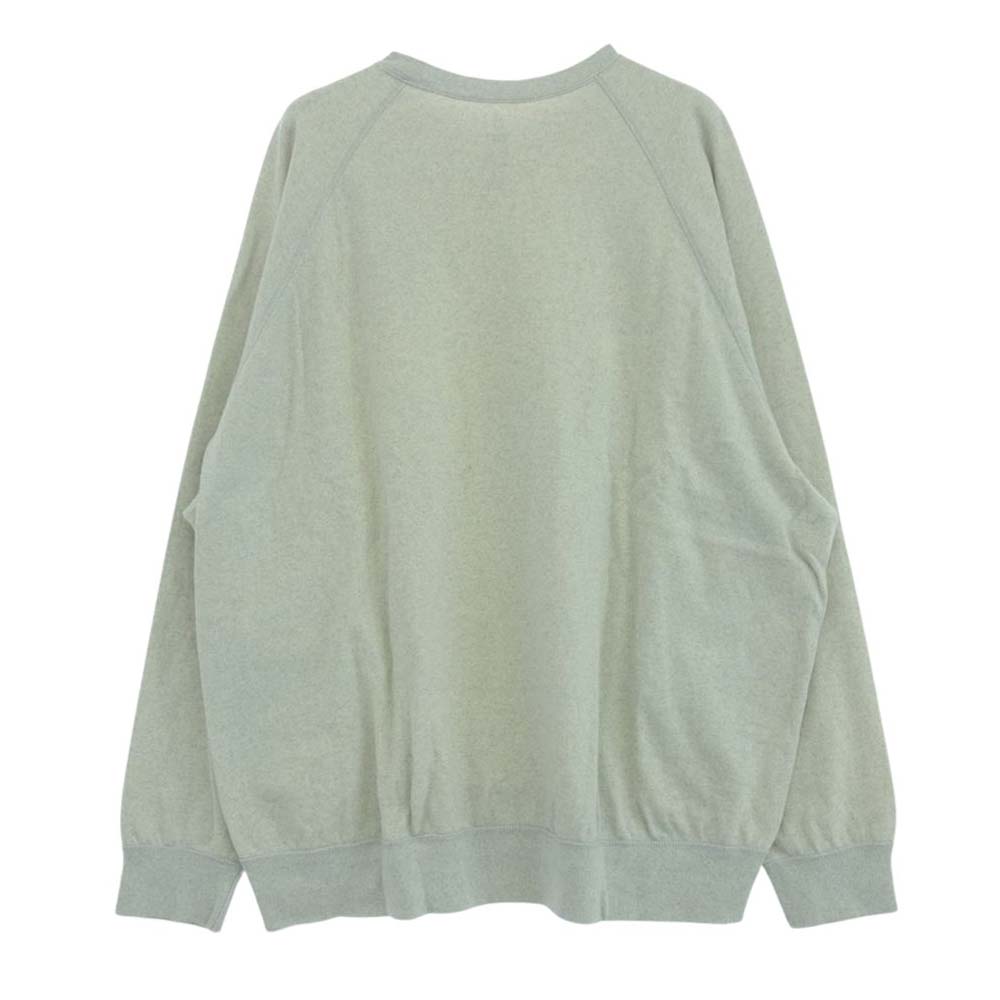 GRAPHPAPER グラフペーパー GM231-70334B Denim Mix Terry Crew Neck Sweater デニム ミックス テリー クルーネック スウェット ホワイト系 F【極上美品】【中古】