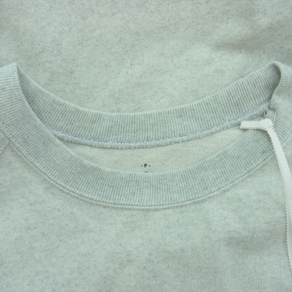 GRAPHPAPER グラフペーパー GM231-70334B Denim Mix Terry Crew Neck Sweater デニム ミックス テリー クルーネック スウェット ホワイト系 F【極上美品】【中古】