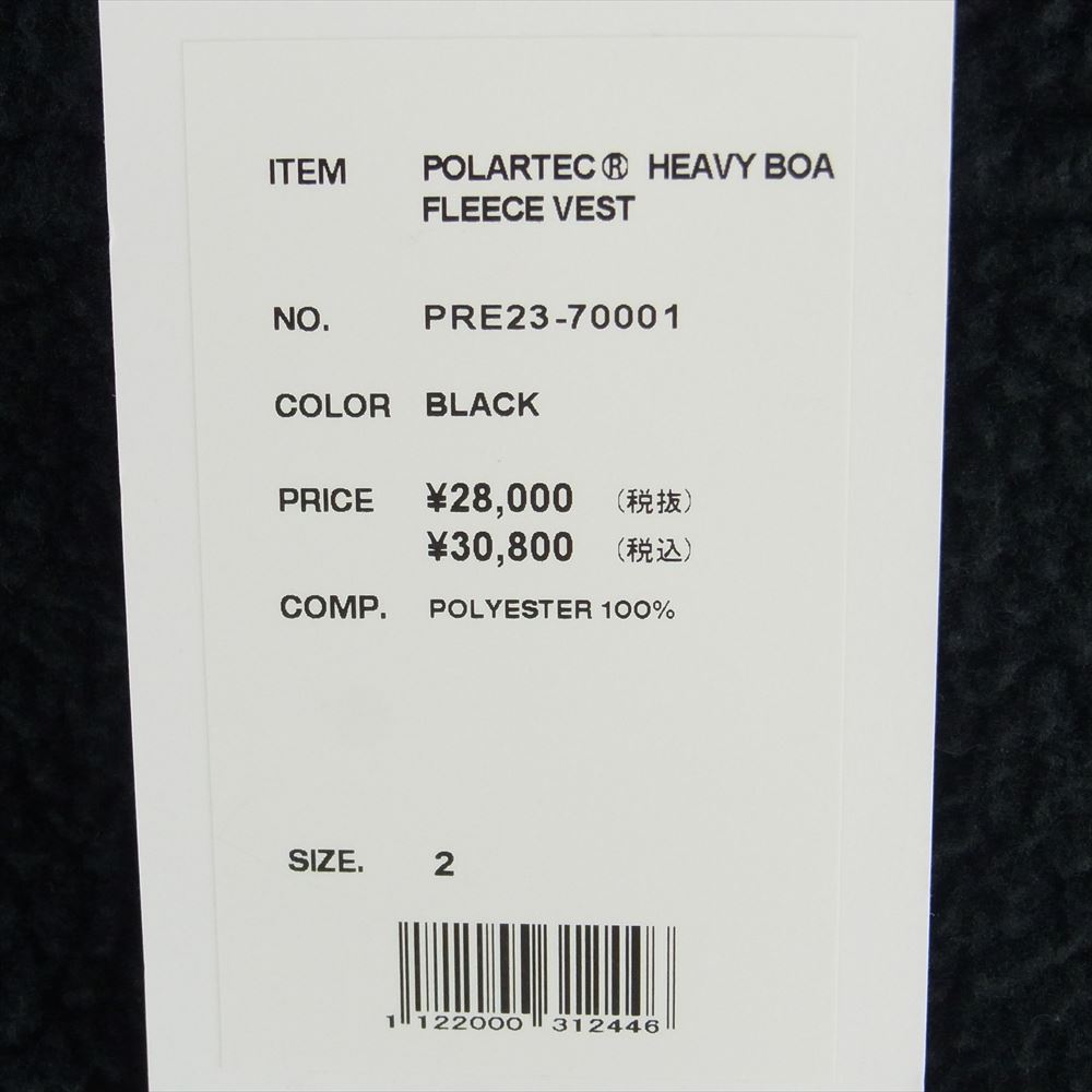 プレシャル PRE23-70001 PRE_CIAL POLARTEC? HEAVY BOA FLEECE VEST ポーラーテック ヘビー ボア フリース ベスト カーキ系 2【極上美品】【中古】