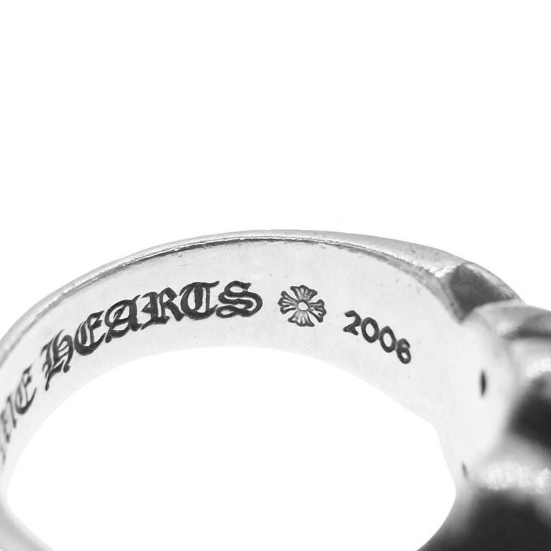 CHROME HEARTS クロムハーツ（原本有） 海外原本付属 FLR CRS HRT RING フローラルクロス ハート リング 20.5号【中古】