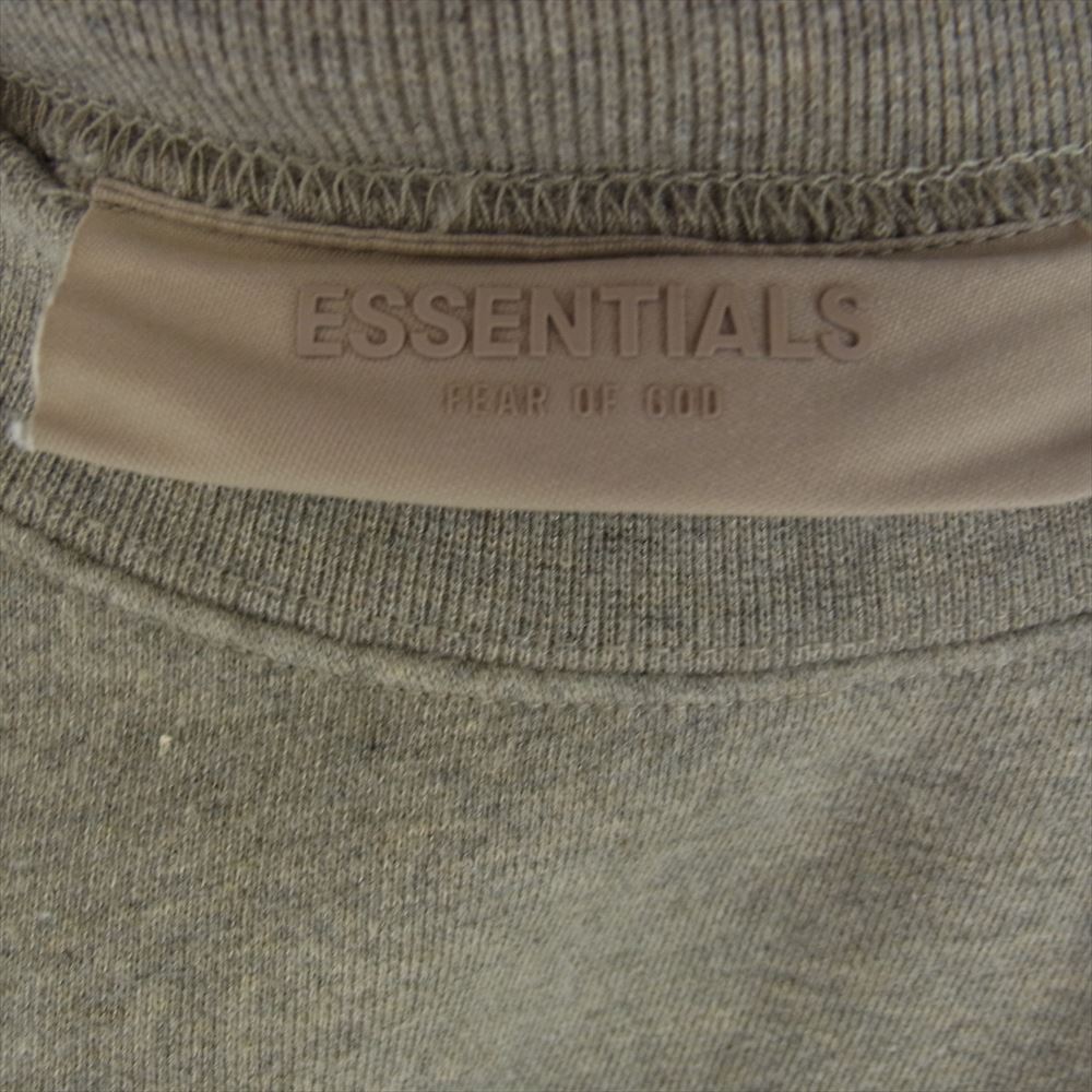 FEAR OF GOD フィアオブゴッド ESSENTIALS エッセンシャルズ Crewneck Dark Oatmeal バックロゴ ダーク オートミール スウェット トレーナー グレー系 M【中古】