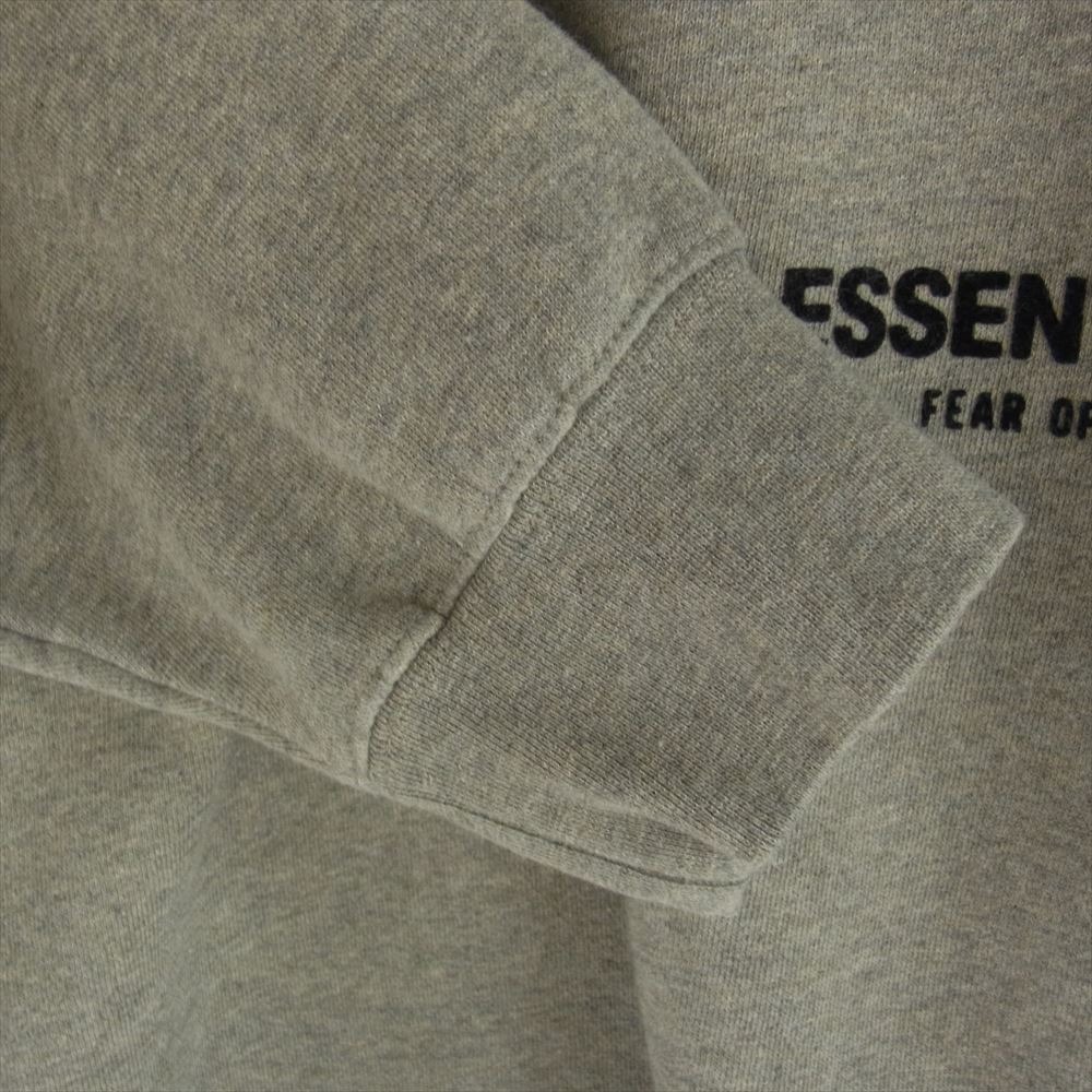 FEAR OF GOD フィアオブゴッド ESSENTIALS エッセンシャルズ Crewneck Dark Oatmeal バックロゴ ダーク オートミール スウェット トレーナー グレー系 M【中古】