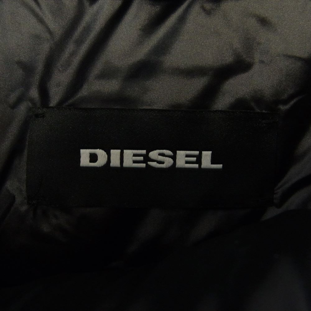 DIESEL ディーゼル HERMA ハイネック ミドル丈 ダウン コート ブラック系 XXS【中古】