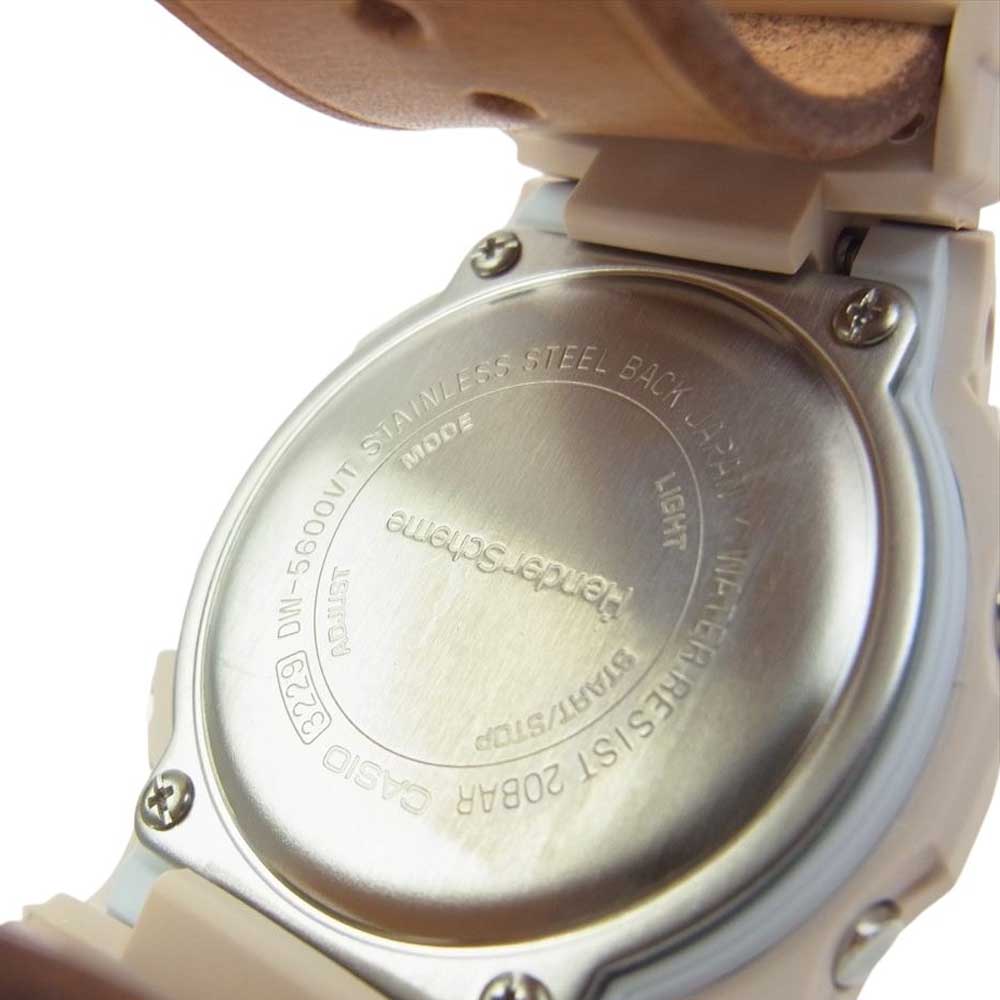 G-SHOCK ジーショック bs-rc-gsk × Hender Scheme エンダースキーマ DW-5600VT レザー ベルト デジタル 腕時計 ホワイト系【美品】【中古】
