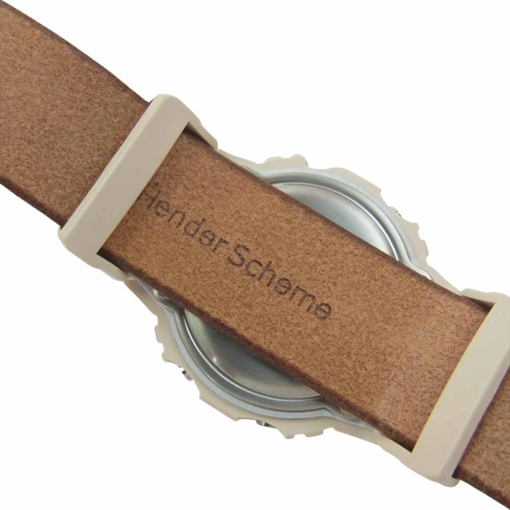 G-SHOCK ジーショック bs-rc-gsk × Hender Scheme エンダースキーマ DW-5600VT レザー ベルト デジタル 腕時計 ホワイト系【美品】【中古】