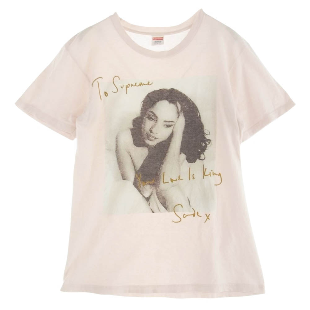 Supreme シュプリーム 17SS sade tee シャーデー プリント Ｔシャツ 半袖 カットソー ピンク系 M【中古】