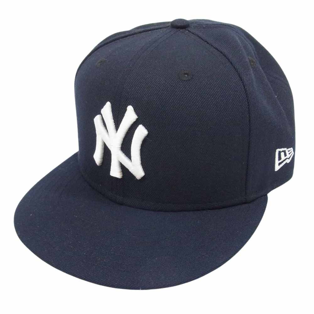 NEW ERA ニューエラ 59fifty DEREK JETER デレク ジーター ロゴ刺繍 ニューヨークヤンキース キャップ 帽子 ダークネイビー系 60.6cm【美品】【中古】