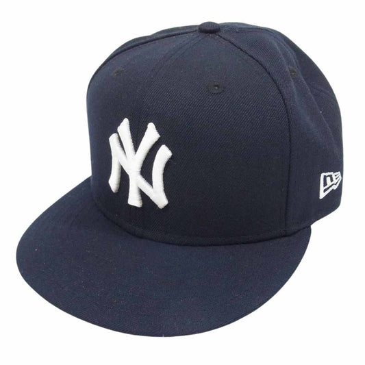 NEW ERA ニューエラ 59fifty DEREK JETER デレク ジーター ロゴ刺繍 ニューヨークヤンキース キャップ 帽子 ダークネイビー系 60.6cm【美品】【中古】