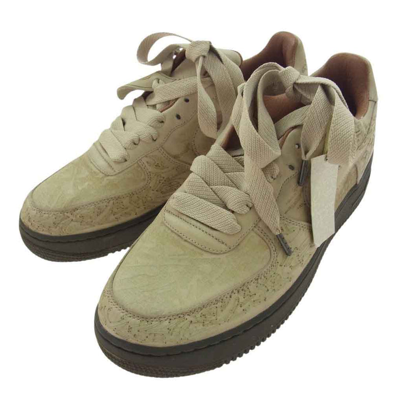 NIKE ナイキ 308426-111 フェイクバスターズ鑑定済み 世界200足限定 AIR FORCE 1 PRE AF1 LASER'Stephen Maze Georges エアフォースワン プレミアム ステファン メイズ ジョージズ レーザーパック スニーカー ベージュ系 27cm【極上美品】【中古】