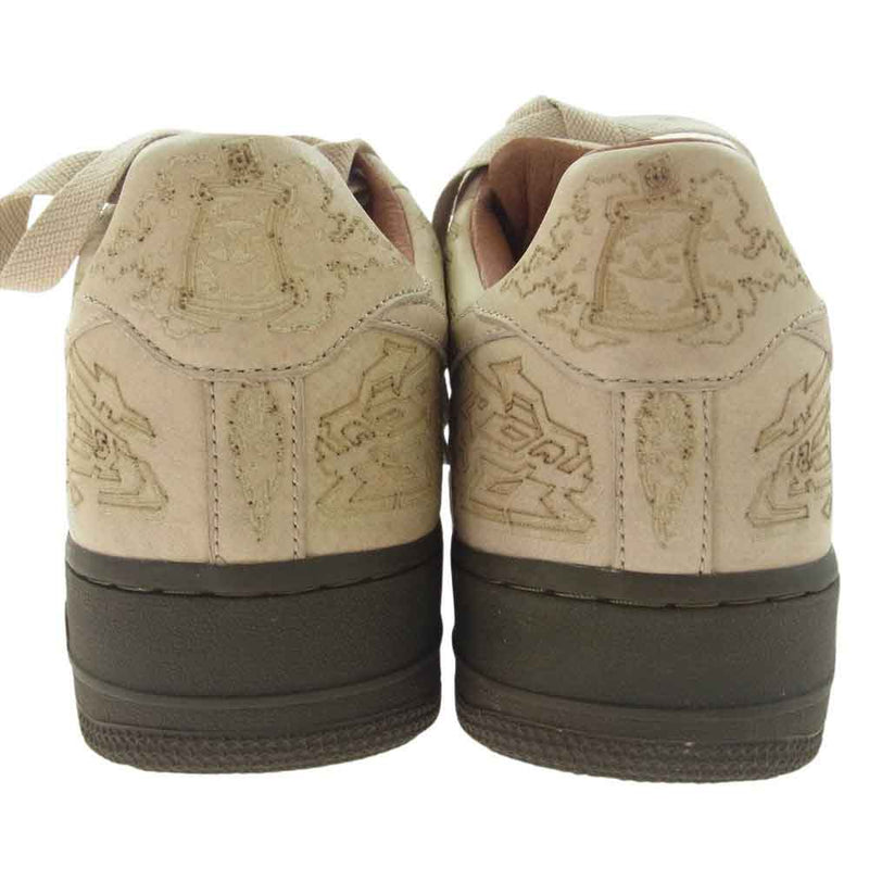 NIKE ナイキ 308426-111 フェイクバスターズ鑑定済み 世界200足限定 AIR FORCE 1 PRE AF1 LASER'Stephen Maze Georges エアフォースワン プレミアム ステファン メイズ ジョージズ レーザーパック スニーカー ベージュ系 27cm【極上美品】【中古】