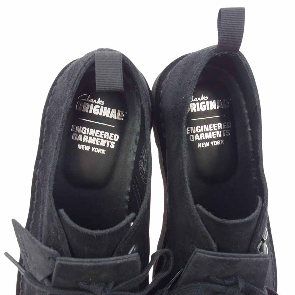 Engineered Garments エンジニアードガーメンツ x Clarks クラークス Desert Khan EG デザートカーン スエード シューズ ブラック系 UK8.5【新古品】【未使用】【中古】