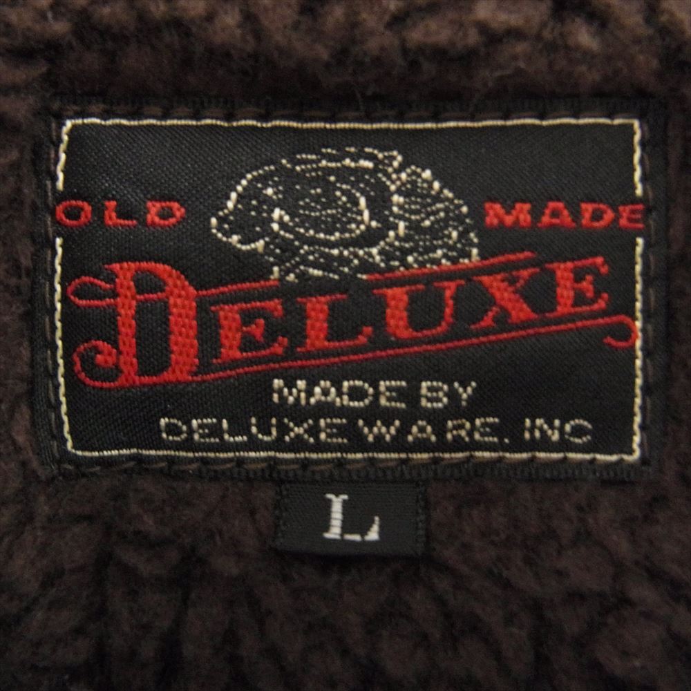 デラックスウエア D-16SP ALL HORSEHIDE VEST 裏地ボア オール ホースハイド レザー ベスト ブラウン系 ブラック系 L【中古】