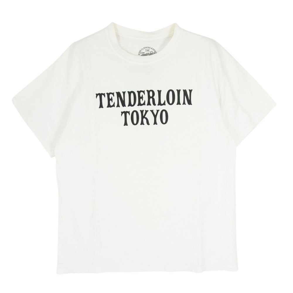 TENDERLOIN テンダーロイン TOKYO TEE ロゴ プリント Tシャツ 半袖 ホワイト系 M【中古】