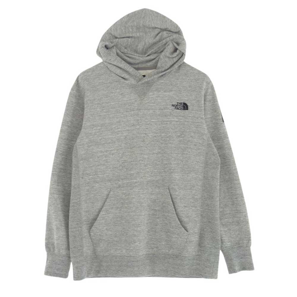 THE NORTH FACE ノースフェイス NT11953 SQUARE LOGO HOODIE スクエアロゴ プリント プルオーバー スウェット パーカー グレー系 L【中古】