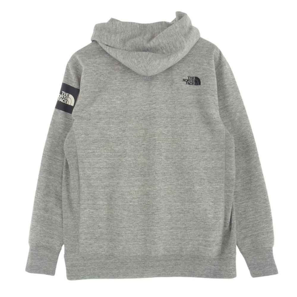 THE NORTH FACE ノースフェイス NT11953 SQUARE LOGO HOODIE スクエアロゴ プリント プルオーバー スウェット パーカー グレー系 L【中古】