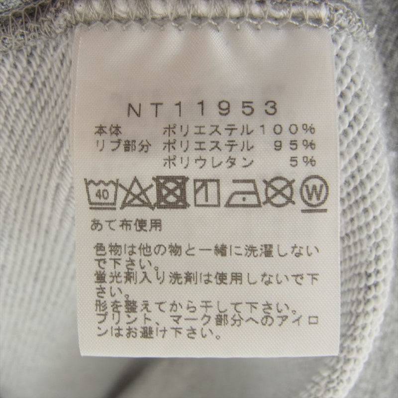 THE NORTH FACE ノースフェイス NT11953 SQUARE LOGO HOODIE スクエアロゴ プリント プルオーバー スウェット パーカー グレー系 L【中古】