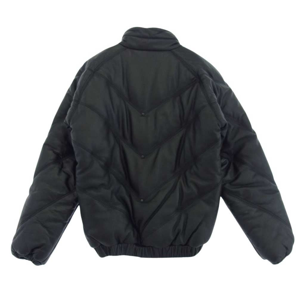 adidas アディダス 983657 SHEEPSKIN LEATHER ラムレザー 中綿ジャケット ブラック系 XS【中古】