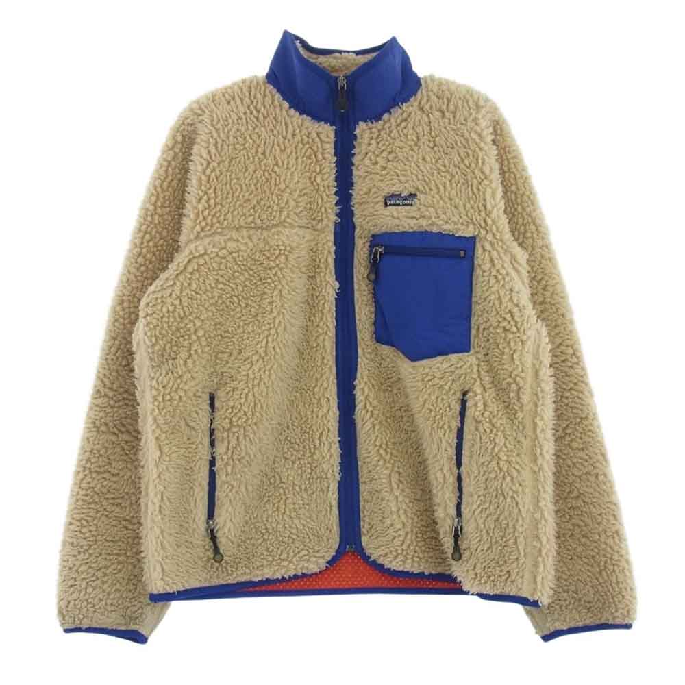 patagonia パタゴニア 02AW 23024FA メキシコ製 CLASSIC RETRO CARDIGAN クラシック レトロ カーディガン フリースジャケット ベージュ系 S【中古】