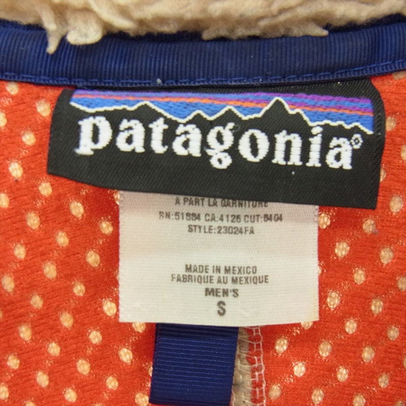 patagonia パタゴニア 02AW 23024FA メキシコ製 CLASSIC RETRO CARDIGAN クラシック レトロ カーディガン フリースジャケット ベージュ系 S【中古】