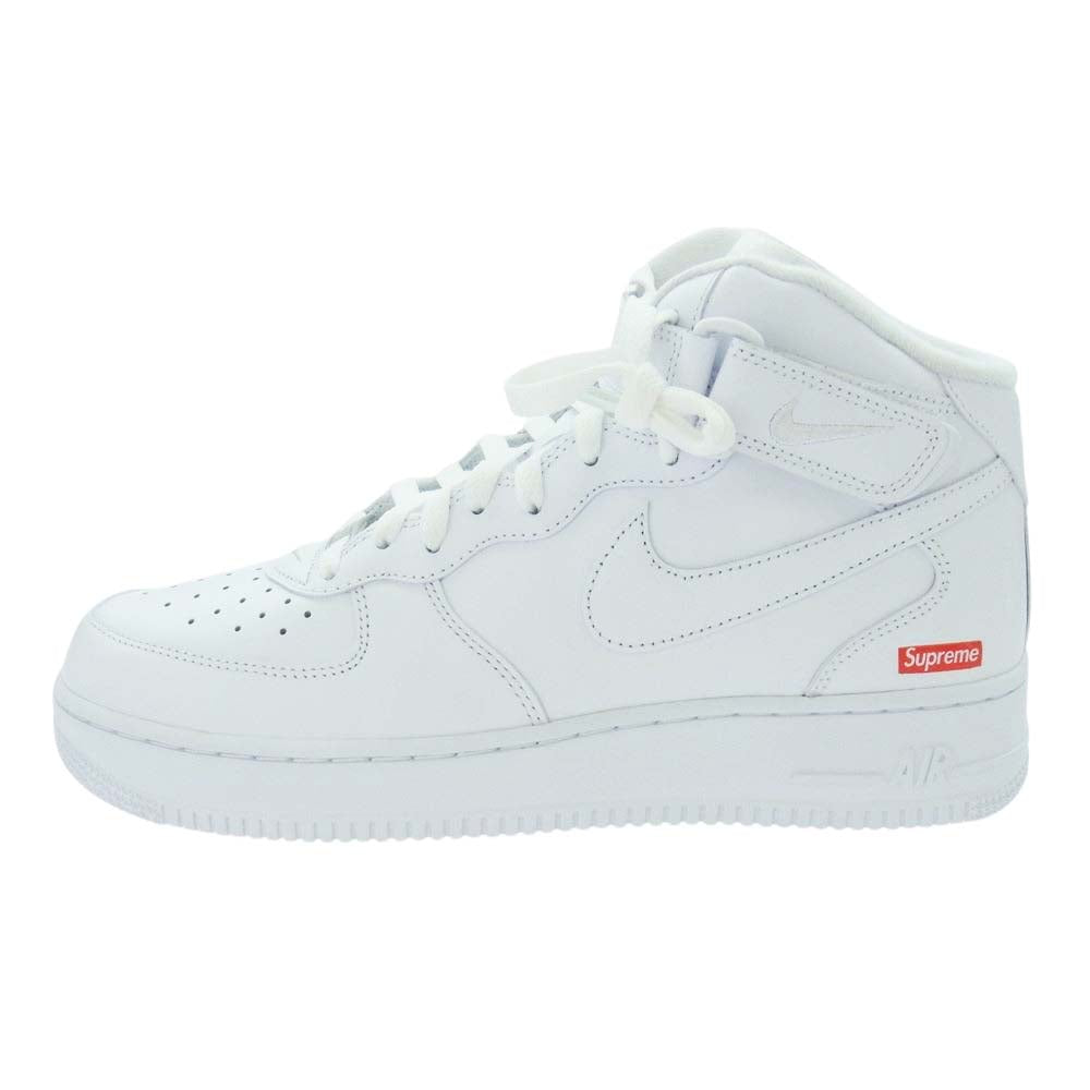 Supreme シュプリーム 24AW FZ8784-100 × Nike ナイキ Air Force 1 Mid White FW24 エアフォース1 ミッド ホワイト ハイカット スニーカー ホワイト系 27cm【新古品】【未使用】【中古】