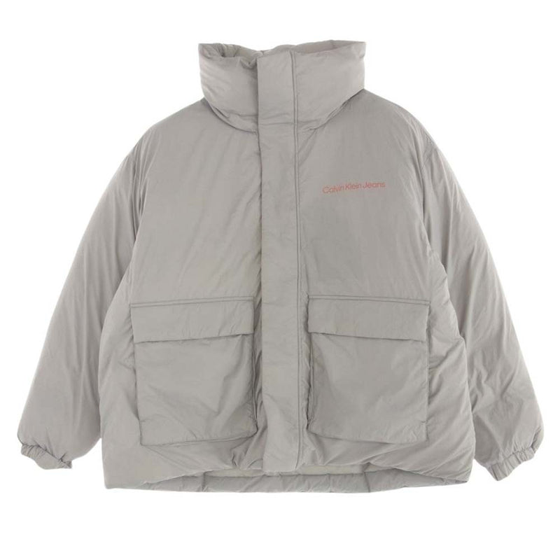 CALVIN KLEIN カルバンクライン J321916 バックロゴプリント パデッド 中綿ジャケット グレー系 M【中古】