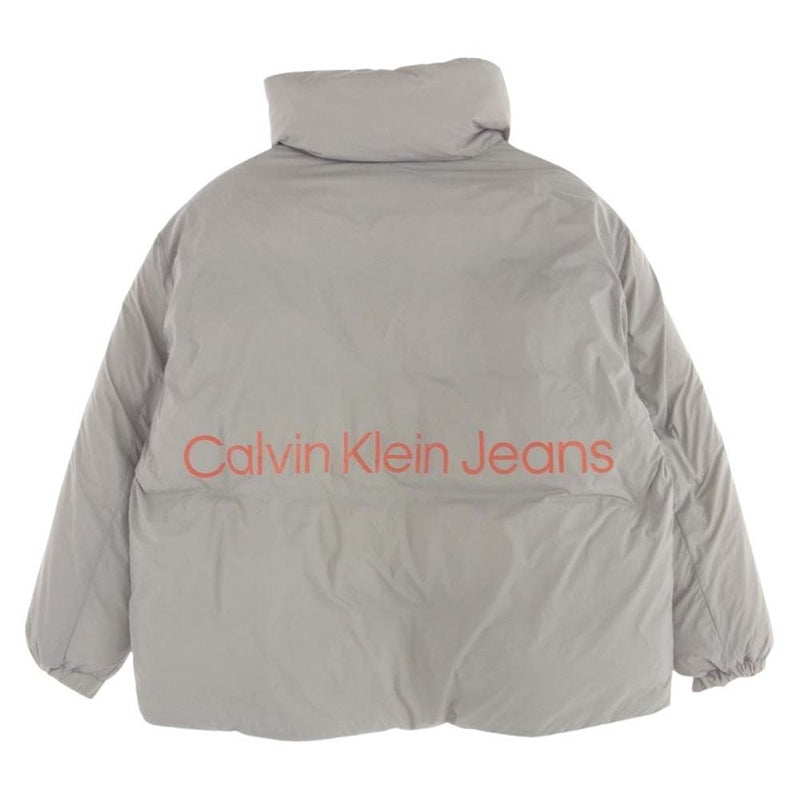 CALVIN KLEIN カルバンクライン J321916 バックロゴプリント パデッド 中綿ジャケット グレー系 M【中古】