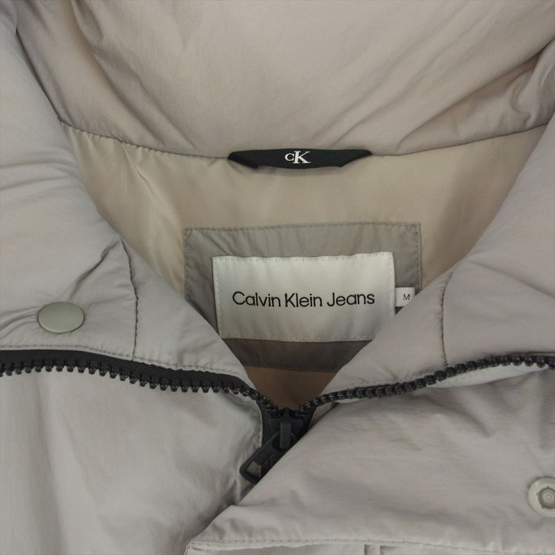 CALVIN KLEIN カルバンクライン J321916 バックロゴプリント パデッド 中綿ジャケット グレー系 M【中古】