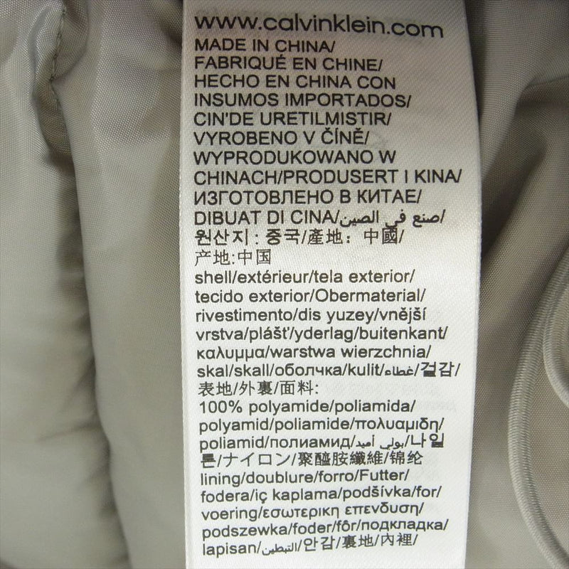 CALVIN KLEIN カルバンクライン J321916 バックロゴプリント パデッド 中綿ジャケット グレー系 M【中古】