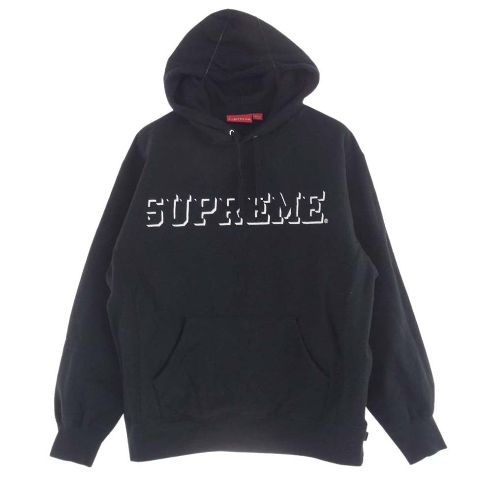 Supreme シュプリーム 20AW Drop Shadow Hooded Sweatshirt ドロップ シャドウ フーディッド スウェット パーカー フーディー ブラック系 M【中古】