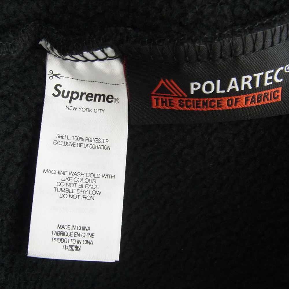 Supreme シュプリーム 22AW Polartec L/S Polo Black ポーラテック エルエス トップ ブラック フリース ブラック系 L【中古】