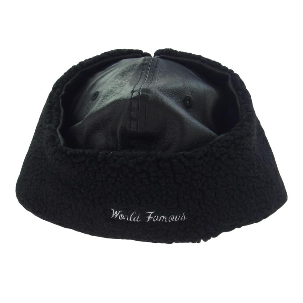 Supreme シュプリーム 22AW Leather Earflap Box Logo New Era Black レザー イヤーフラップ ボックス ロゴ ニューエラ ブラック フライト キャップ 帽子 ブラック系 60.6cm【新古品】【未使用】【中古】