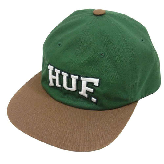 HUF ハフ DRAFT PICK SNAPBACK ドラフト ピック スナップバック キャップ 帽子 グリーン系 ブラウン系【中古】