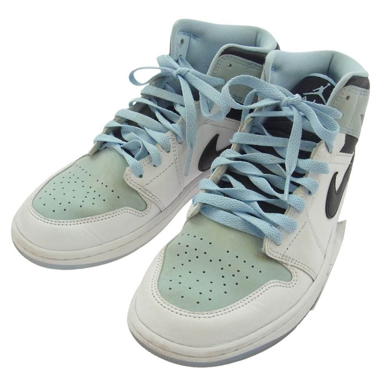 NIKE AIR JORDAN ナイキ ジョーダン DV1308-104 Air Jordan 1 Mid Ice Blue Nubuck エアジョーダン1 ミッド アイスブルーヌバック ハイカット スニーカー ライトブルー系 ホワイト系 26cm【中古】