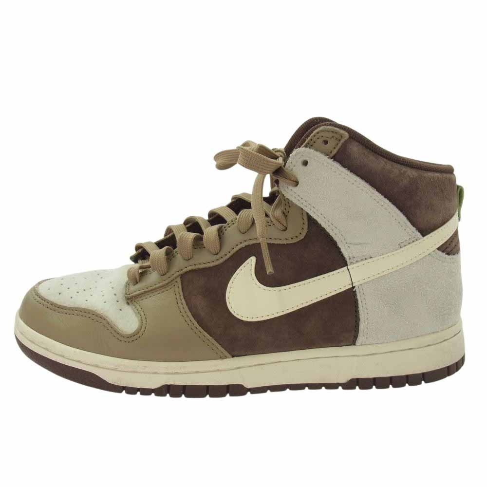 NIKE ナイキ DH5348-100 Dunk High PRM Light Chocolate ダンク ハイ プレミアム ライトチョコレート ハイカット スニーカー ブラウン系 26cm【中古】