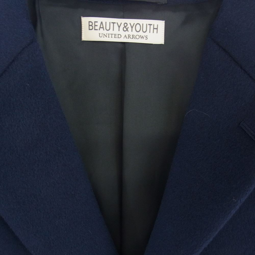 BEAUTY&YOUTH ビューティーアンドユース チェスターコート ソリッド 120S ネイビー系 XL【中古】