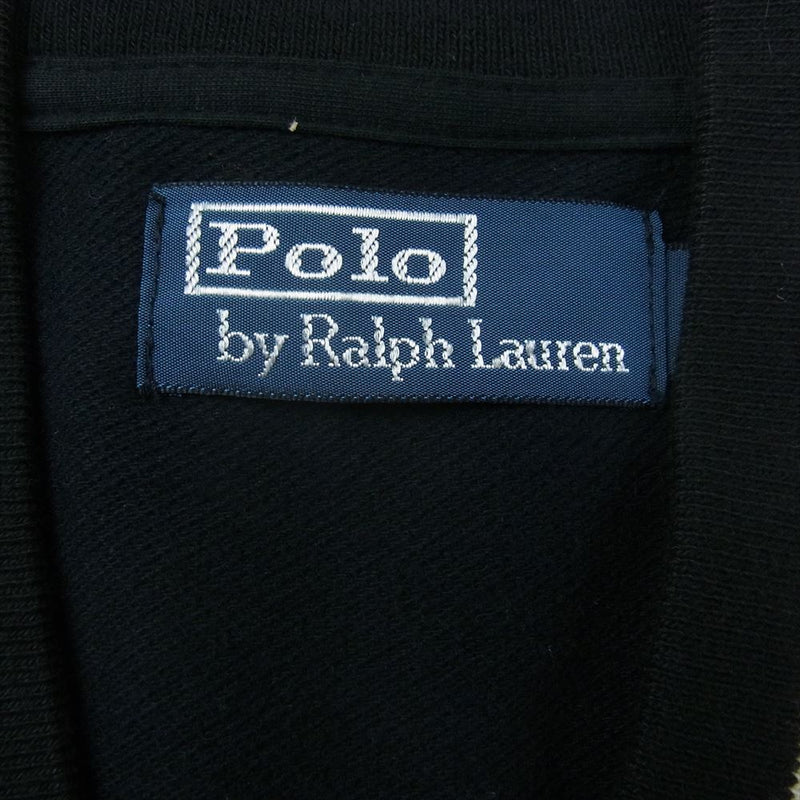 POLO RALPH LAUREN ポロ・ラルフローレン ポニー刺繍 鹿の子 ブルゾン ジャケット ブラック系 L【中古】