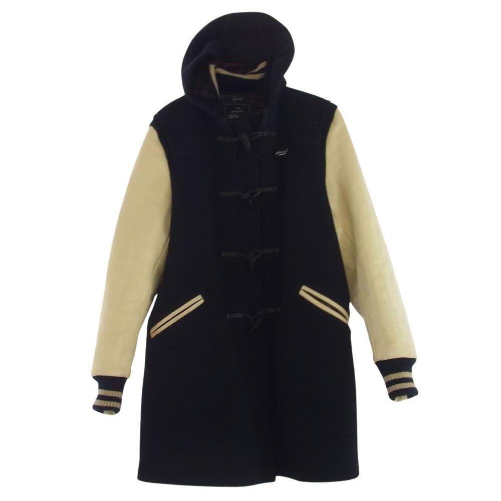 JUNYA WATANABE COMME des GARCONS MAN ジュンヤワタナベコムデギャルソンマン 12AW WJ-C903 eye Gloverall グローバーオール 袖レザー スタジャン ダッフルコート ネイビー系 L【中古】