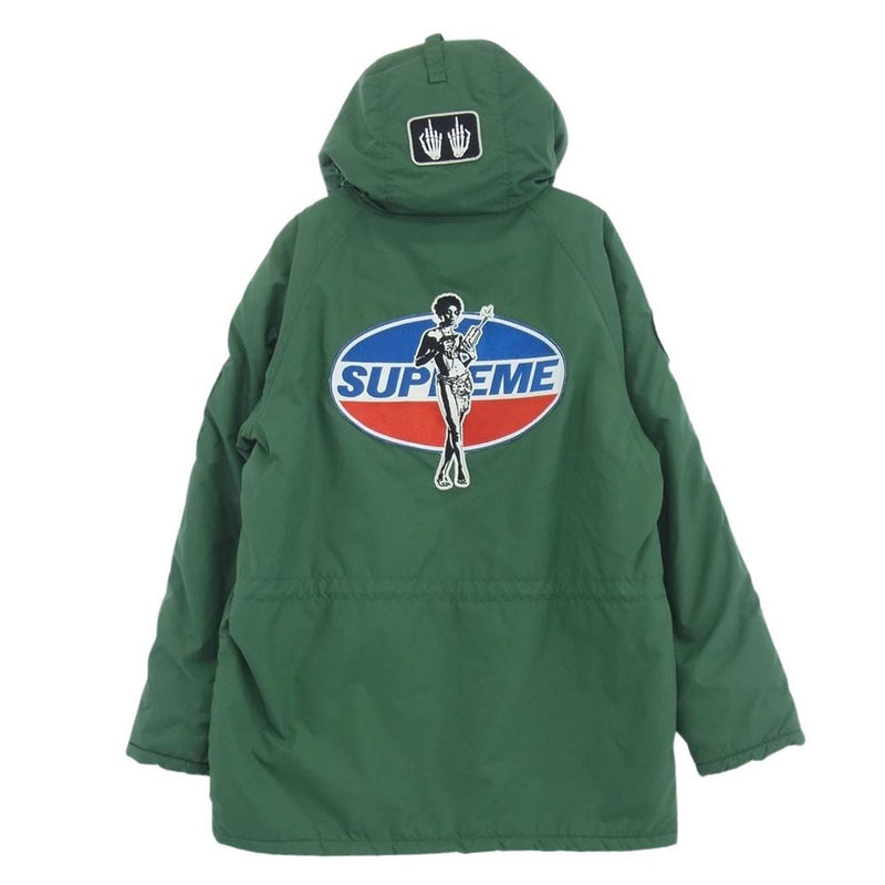 Supreme シュプリーム × HYSTERIC GLAMOUR ヒステリックグラマー 17AW N-3B PARKA S ワッペン ジャケット グリーン系 S【中古】