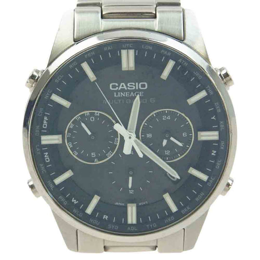 CASIO G-SHOCK カシオ ジーショック LIW-M700 LINEAGE MULTI BAND 6  ラインエイジ マルチバンド フルメタル ソーラー ウォッチ 腕時計 シルバー系【中古】