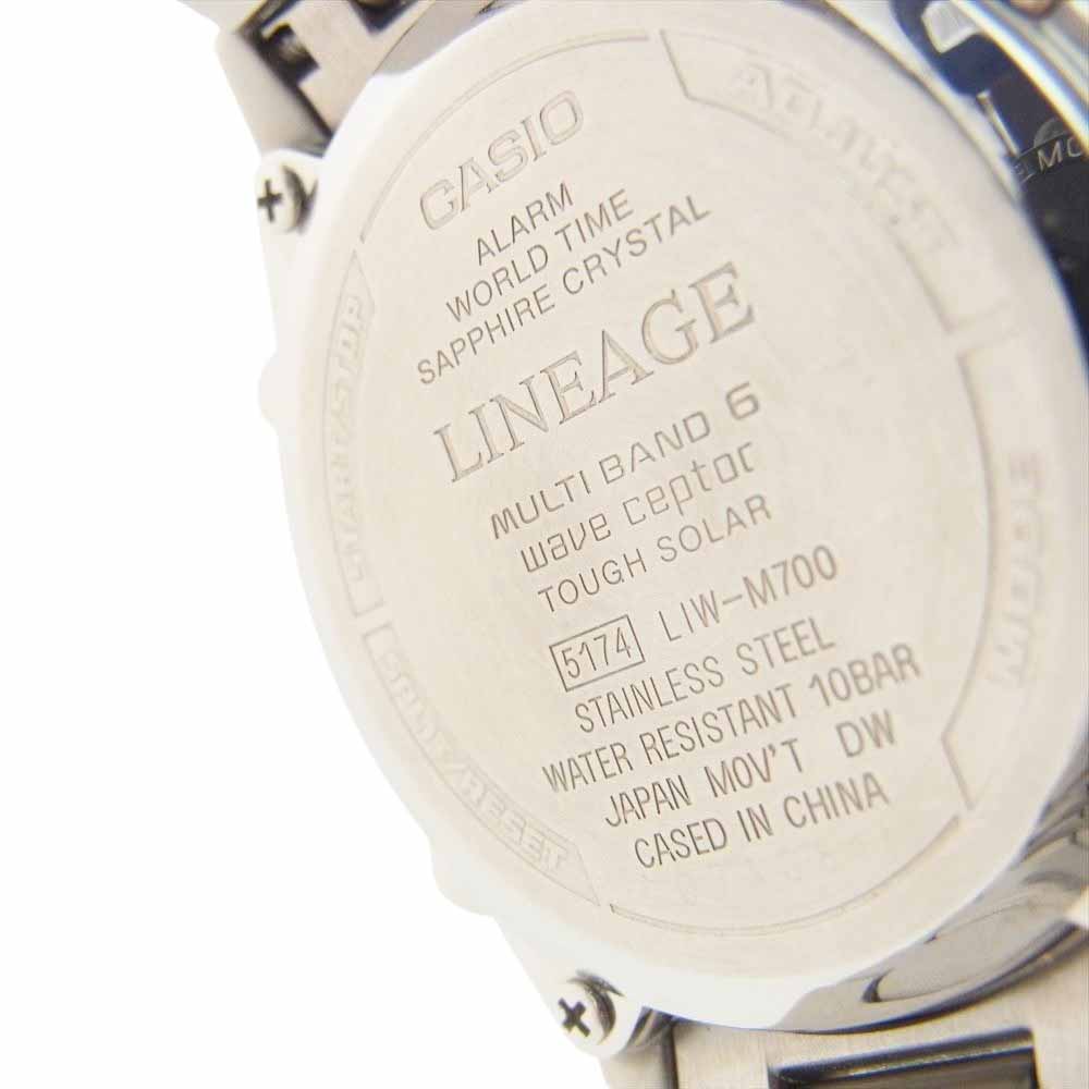 CASIO G-SHOCK カシオ ジーショック LIW-M700 LINEAGE MULTI BAND 6  ラインエイジ マルチバンド フルメタル ソーラー ウォッチ 腕時計 シルバー系【中古】