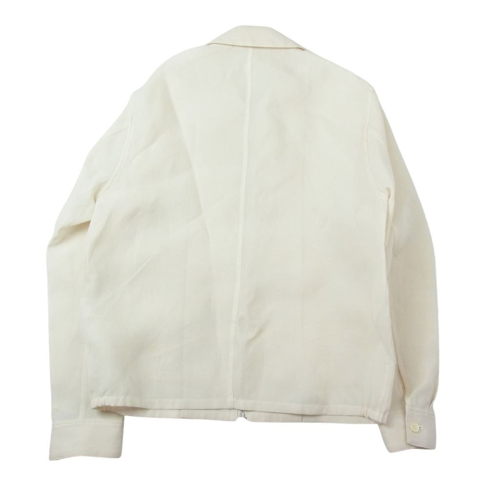 AURALEE オーラリー 19SS A9SB01TG Silk Triple Cloth Zip Blouson シルク トリプルクロス ジップ ブルゾン ジャケット ベージュ系 3【中古】