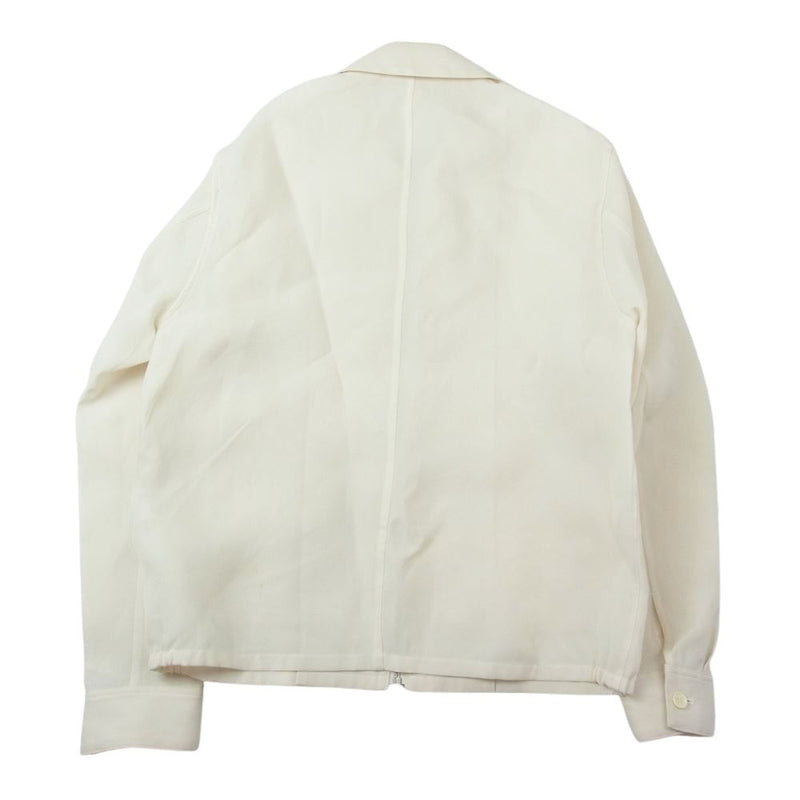 AURALEE オーラリー 19SS A9SB01TG Silk Triple Cloth Zip Blouson シルク トリプルクロス ジップ ブルゾン ジャケット ベージュ系 3【中古】