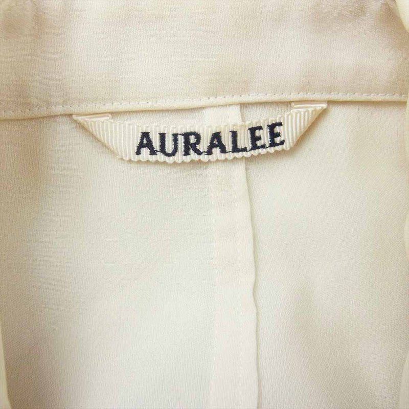 AURALEE オーラリー 19SS A9SB01TG Silk Triple Cloth Zip Blouson シルク トリプルクロス ジップ ブルゾン ジャケット ベージュ系 3【中古】